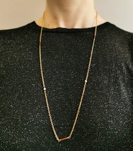 Load image into Gallery viewer, Antique 15ct Gold Enamel & Pearl 26" Chain