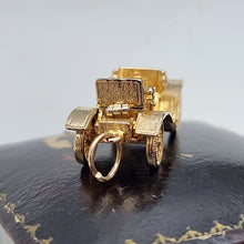 Load image into Gallery viewer, Vintage 9ct Gold Old-Fashioned Car Charm rear view