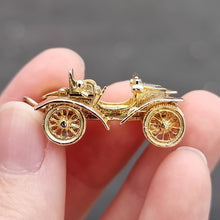 Load image into Gallery viewer, Vintage 9ct Gold Old-Fashioned Car Charm in hand