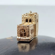 Load image into Gallery viewer, Vintage 9ct Gold Church Wedding Charm back view