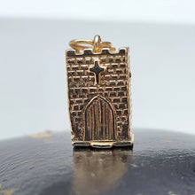 Load image into Gallery viewer, Vintage 9ct Gold Church Wedding Charm front view