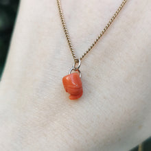 Load image into Gallery viewer, Antique 9ct Gold Coral Charm