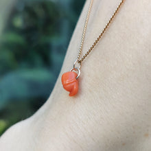 Load image into Gallery viewer, Antique 9ct Gold Coral Charm