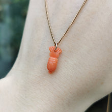 Load image into Gallery viewer, Antique 9ct Gold Coral Fish Tail Charm