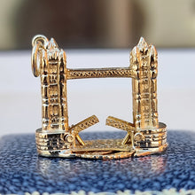 Load image into Gallery viewer, Vintage 9ct Gold London Tower Bridge Charm front