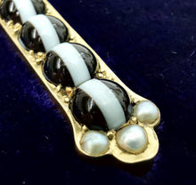 Load image into Gallery viewer, Victorian Large 18ct Gold Banded Agate Cross Pendant with Fitted Case