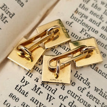 Load image into Gallery viewer, Vintage 9ct Gold Cufflinks by Hans Georg Mautner reverse