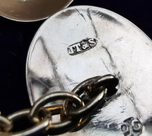 Load image into Gallery viewer, Antique 9ct Gold Belt Engraved Cufflinks