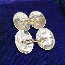 Load image into Gallery viewer, Antique 9ct Gold Belt Engraved Cufflinks