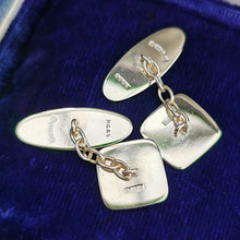 Load image into Gallery viewer, Art Deco 9ct Gold Cushion Shaped Cufflinks