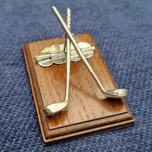 Load image into Gallery viewer, Edwardian Sterling Silver Golf Novelty Desk Tidy