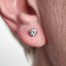 Load image into Gallery viewer, 18ct White Gold Brilliant Cut Diamond Stud Earrings, 0.53ct modelled