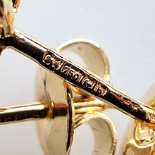 Load image into Gallery viewer, 18ct Gold Ruby & Diamond Oval Cluster Stud Earrings, 0.60ct hallmark