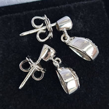 Load image into Gallery viewer, 18ct White Gold Diamond Pear Drop Stud Earrings, 0.55ct sides