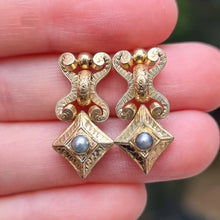 Load image into Gallery viewer, Victorian 9ct Gold Pearl Drop Earrings
