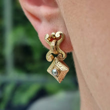 Load image into Gallery viewer, Victorian 9ct Gold Pearl Drop Earrings