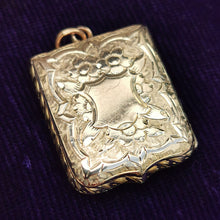 Load image into Gallery viewer, Antique 9ct Gold Back & Front Masonic Shield Locket