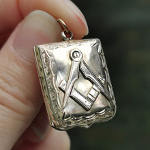 Load image into Gallery viewer, Antique 9ct Gold Back & Front Masonic Shield Locket