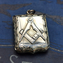 Load image into Gallery viewer, Antique 9ct Gold Back & Front Masonic Shield Locket