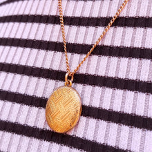 Load image into Gallery viewer, Antique 15ct Gold Mourning Locket with Chain modelled