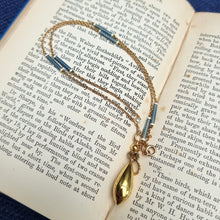 Load image into Gallery viewer, Antique 15ct Gold Pearl & Enamel Drop Necklace