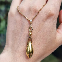 Load image into Gallery viewer, Antique 15ct Gold Pearl & Enamel Drop Necklace
