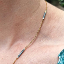 Load image into Gallery viewer, Antique 15ct Gold Pearl & Enamel Drop Necklace