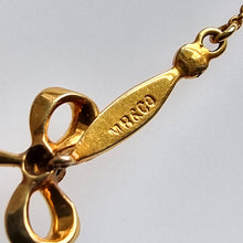 Load image into Gallery viewer, Antique Murrle Bennett 15ct Gold Amethyst & Pearl Necklace stamp