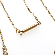 Load image into Gallery viewer, Antique Murrle Bennett 15ct Gold Amethyst & Pearl Necklace chain clasp