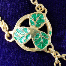 Load image into Gallery viewer, Vintage Silver Gilt Diamond, Pearl & Enamel Floral Necklace