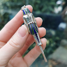 Load image into Gallery viewer, Art Deco Silver & Enamel Egyptian Revival Mechanical Pencil