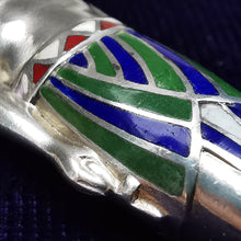 Load image into Gallery viewer, Art Deco Silver & Enamel Egyptian Revival Mechanical Pencil
