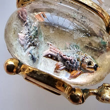 Load image into Gallery viewer, Vintage 9ct Gold Cat & Fish Bowl Pendant close-up