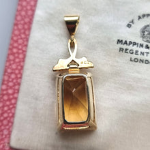 Load image into Gallery viewer, Vintage 9ct Gold Citrine Pendant back