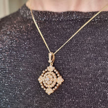 Load image into Gallery viewer, Victorian 15ct Gold Pearl & Diamond Pendant modelled with chain