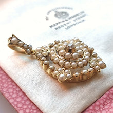 Load image into Gallery viewer, Victorian 15ct Gold Pearl & Diamond Pendant side