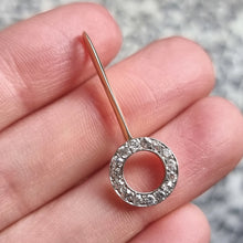 Load image into Gallery viewer, Antique 18ct Gold & Platinum Diamond Circle Pendant in hand