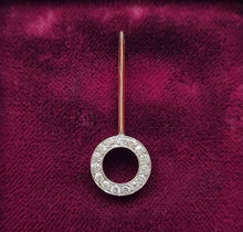 Load image into Gallery viewer, Antique 18ct Gold & Platinum Diamond Circle Pendant front