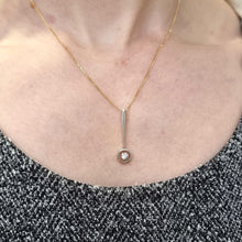 Load image into Gallery viewer, Antique 18ct Gold Old-Cut Diamond Pendant, 0.18ct modelled with chain