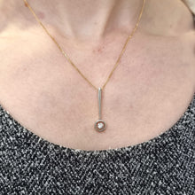 Load image into Gallery viewer, Antique 18ct Gold Old-Cut Diamond Pendant, 0.18ct modelled with chain