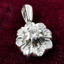 Load image into Gallery viewer, Vintage 18ct Gold Diamond Flower Pendant