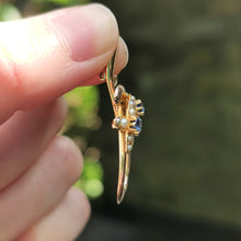 Load image into Gallery viewer, Antique 15ct Gold Sapphire & Pearl Pendant