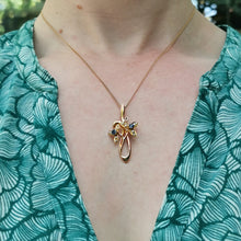 Load image into Gallery viewer, Antique 15ct Gold Sapphire & Pearl Pendant