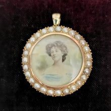 Load image into Gallery viewer, Antique 15ct Gold Pearl Portrait Pendant | Circa 1900