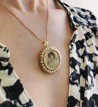 Load image into Gallery viewer, Antique 15ct Gold Pearl Portrait Pendant | Circa 1900