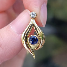 Load image into Gallery viewer, 18ct Gold Sapphire & Diamond Pendant
