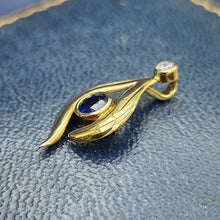 Load image into Gallery viewer, 18ct Gold Sapphire & Diamond Pendant