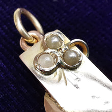 Load image into Gallery viewer, Victorian 12ct Gold Turquoise & Seed Pearl Cross