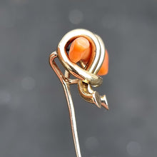 Load image into Gallery viewer, Victorian 15ct & 9ct Gold Coral Branch Tie/Stick Pin