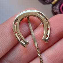 Load image into Gallery viewer, Victorian 15ct Gold Horseshoe Tie/Stick Pin in hand